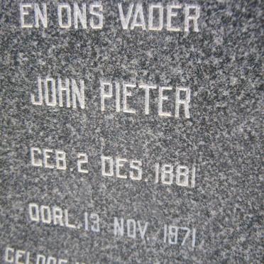 VYVER John Pieter, van der 1881-1971 &amp; Susanna Catharina Francina SINGLETON 1876-1965