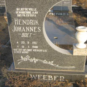 WEEBER Hendrik Johannes 1917-1998