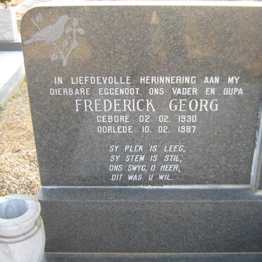 ZYL Frederick Georg, van 1930-1987 &amp; Carolina Martina JONKER 1929-2016