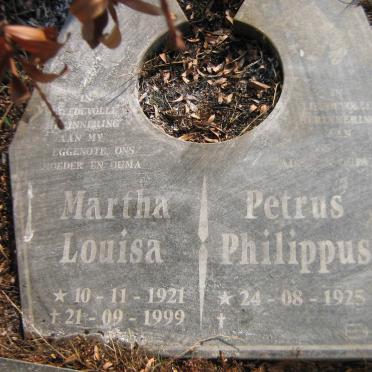 ? Petrus Philippus 1925 - &amp; Martha Louisa 1921-1999