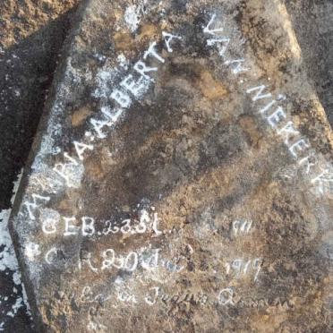 NIEKERK Maria Alberta, van 1911-1919 _2