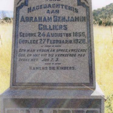 CILLIERS Abraham Benjamin 1856-1928