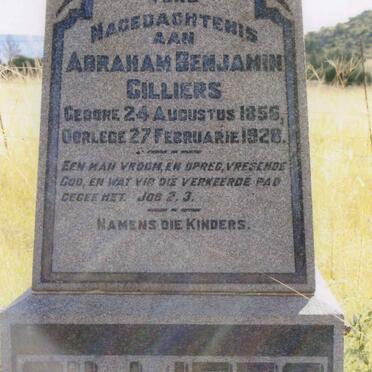 CILLIERS Abraham Benjamin 1856-1928