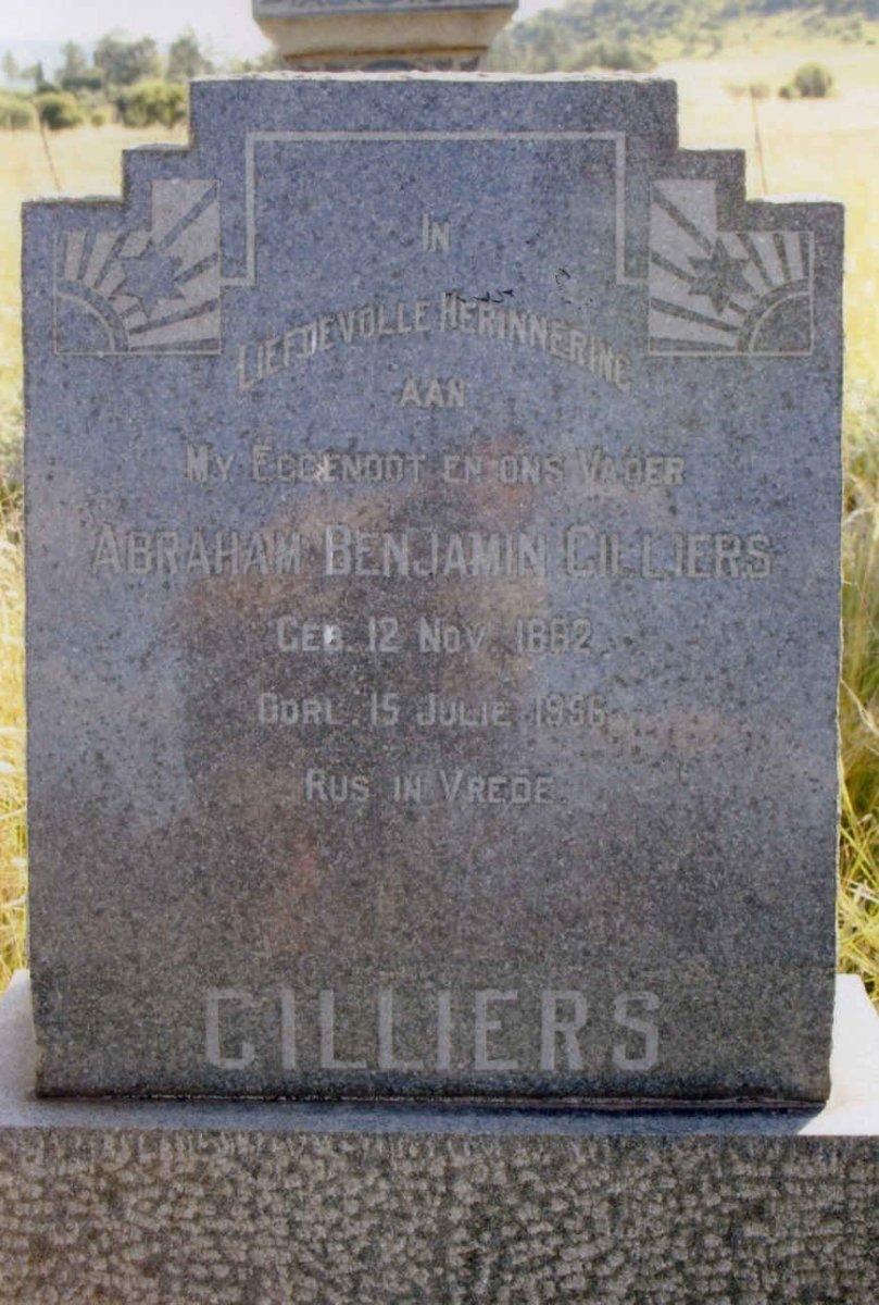 CILLIERS Abraham Benjamin 1882-1956