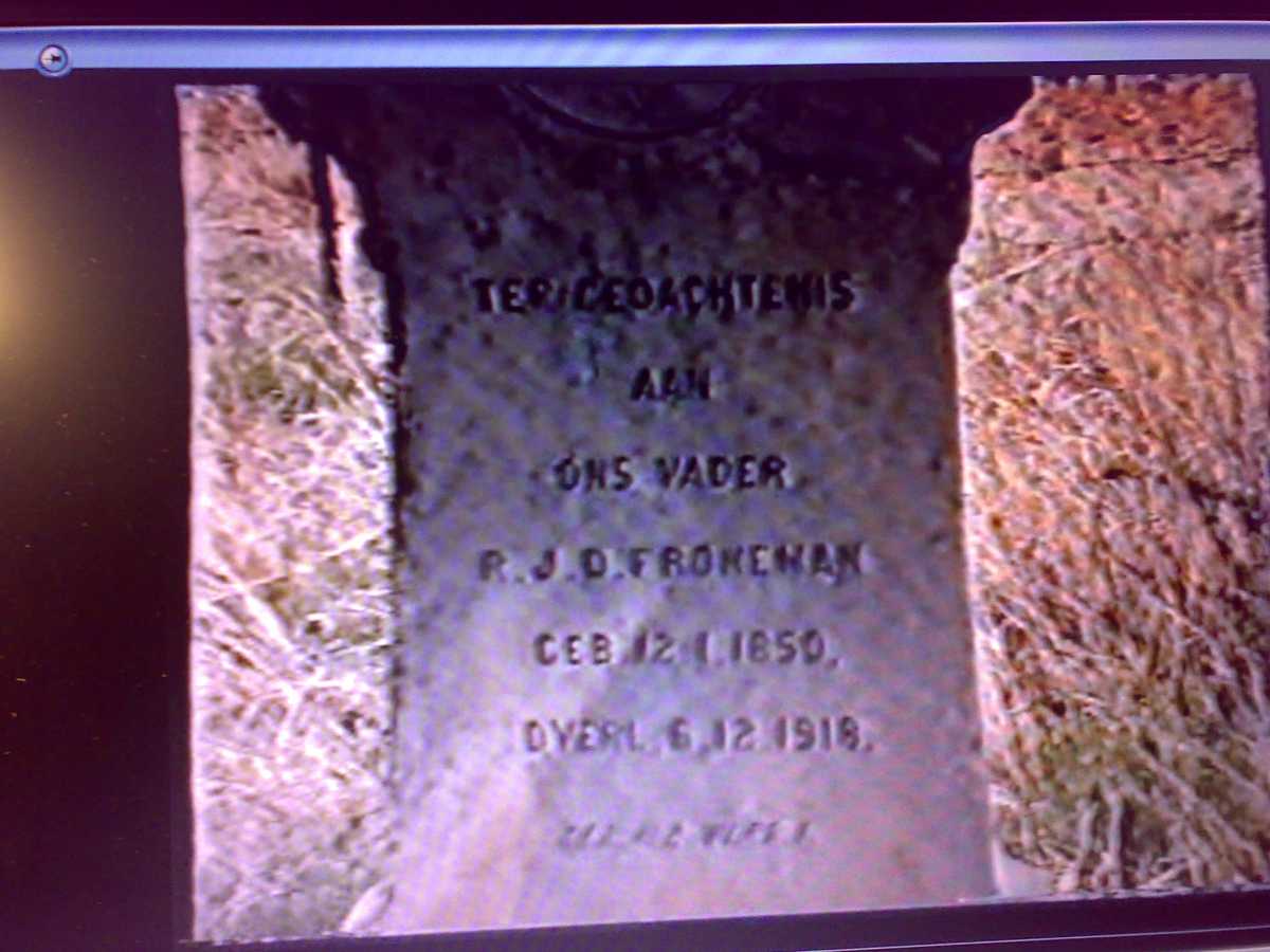 FRONEMAN R.J.D. 1850-1918