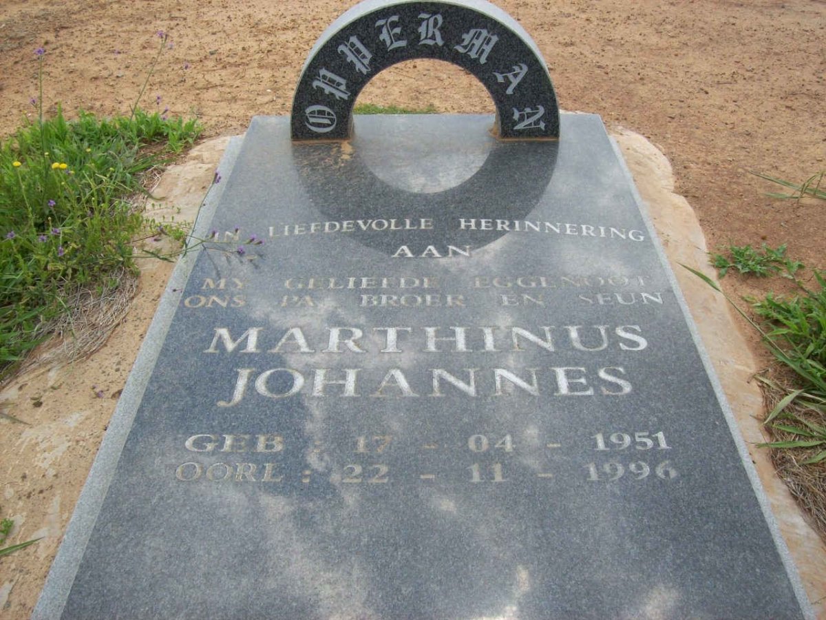 OPPERMAN Marthinus Johannes 1951-1996