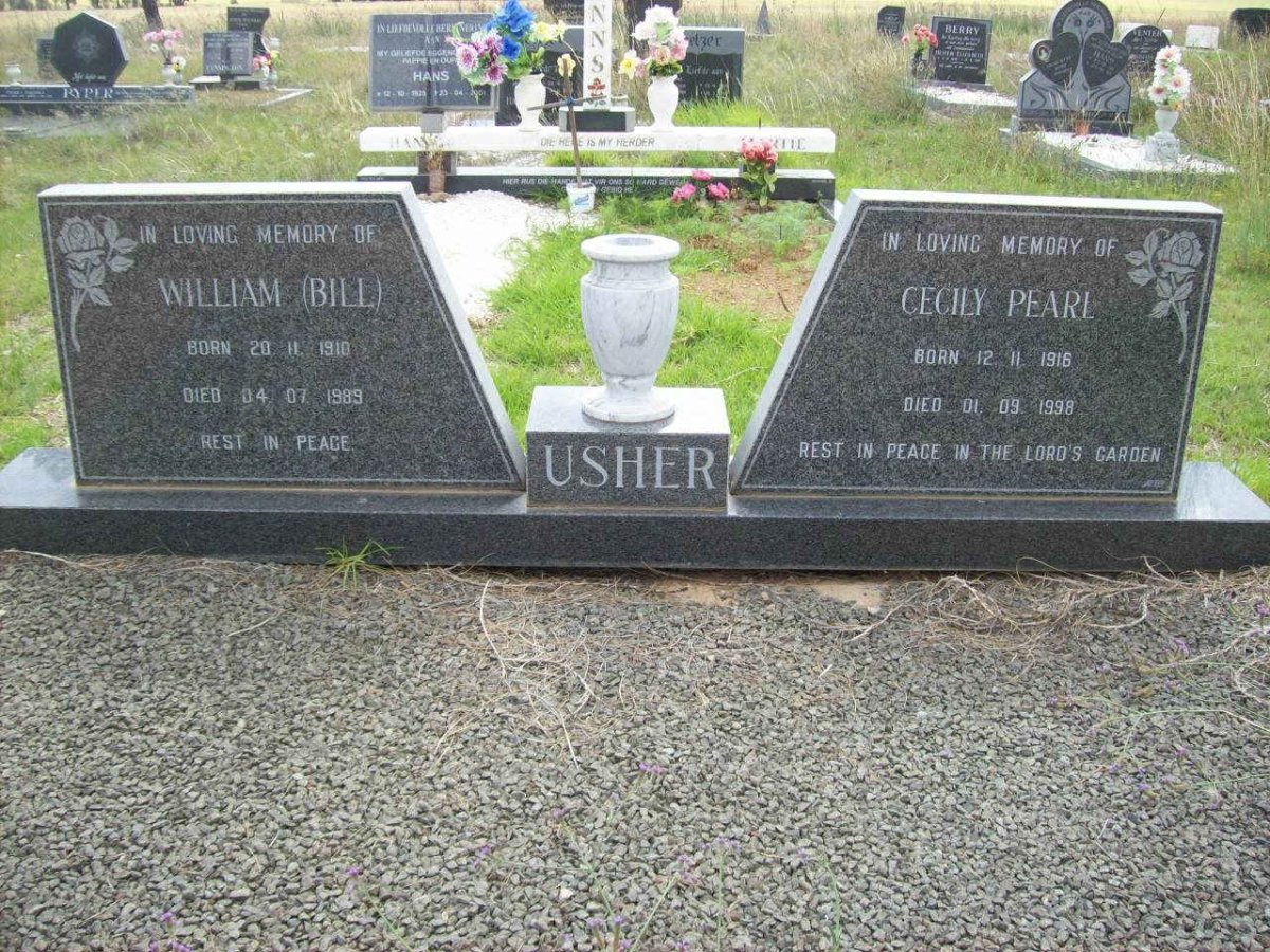 USHER William 1910-1989 &amp; Cecily Pearl 1916-1998