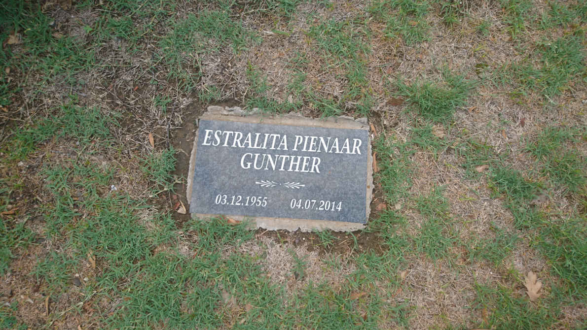 GUNTHER Estralita Pienaar 1955-2014