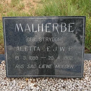 MALHERBE Aletta E.J.W.P. nee STRYDOM 1899-1982