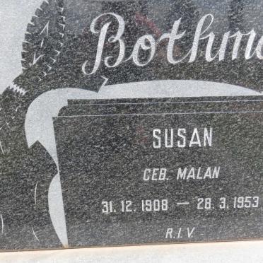 BOTHMA Susan nee MALAN 1908-1953