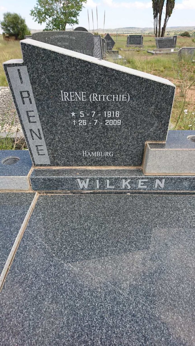 WILKEN Johan Adam 1914-1971 &amp; Irene RITCHIE 1916-2009