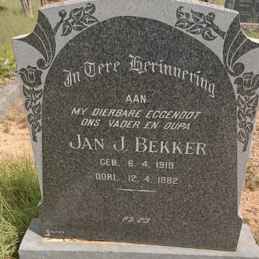 BEKKER Jan J. 1919-1982