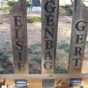 AGENBAG Gert 1934-2002 &amp; Elsie 1938-2007