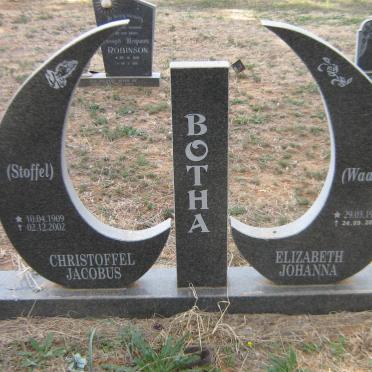 BOTHA Christoffel Jacobus 1909-2002 &amp; Elizabeth Johanna 1921-2016