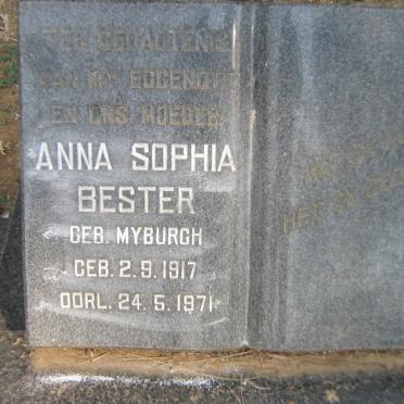 BESTER Anna Sophia nee MYBURGH 1917-1971