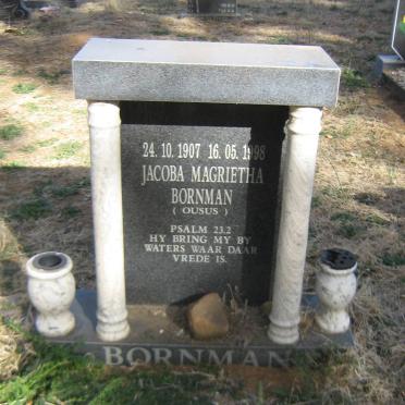 BORNMAN Jacoba Magrietha 1907-1998