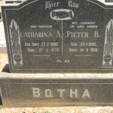 BOTHA Pieter B. 1885-1956 &amp; Catharina A. SMIT 1892-1970