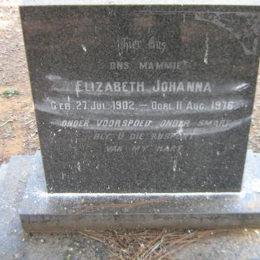 BEZUIDENHOUT Elizabeth Johanna 1902-1976