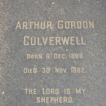 CULVERWELL Arthur Gordon 1888-1982