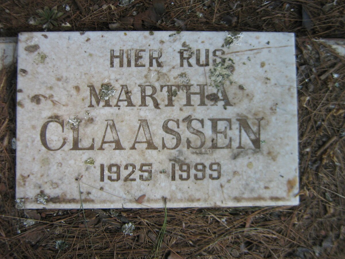 CLAASSEN Martha 1925-1999