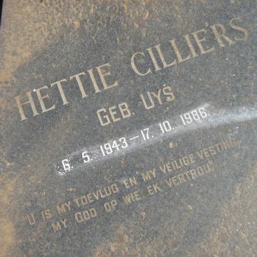 CILLIERS Hettie nee UYS 1943-1986
