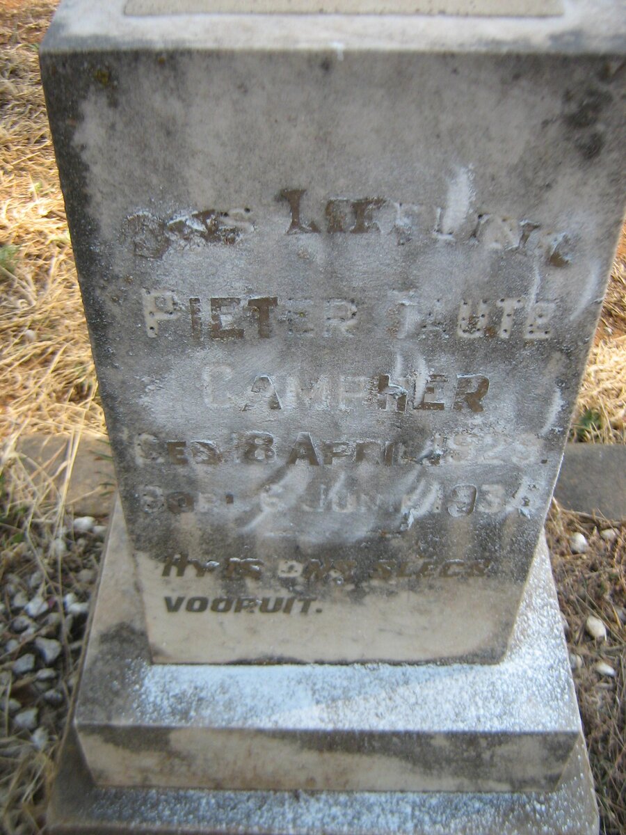 CAMPHER Pieter Taute 1929-193?