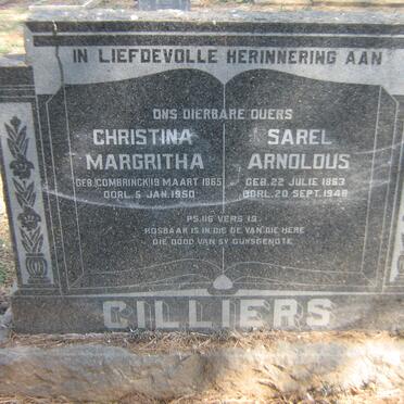 CILLIERS Sarel Arnoldus 1863-1948 &amp; Christina Margritha COMBRINCK 1865-1950