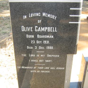 CAMPBELL Olive nee BOARDMAN 1931-1988