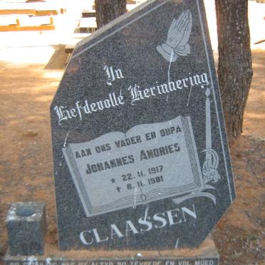 CLAASSEN Johannes Andries 1917-1981