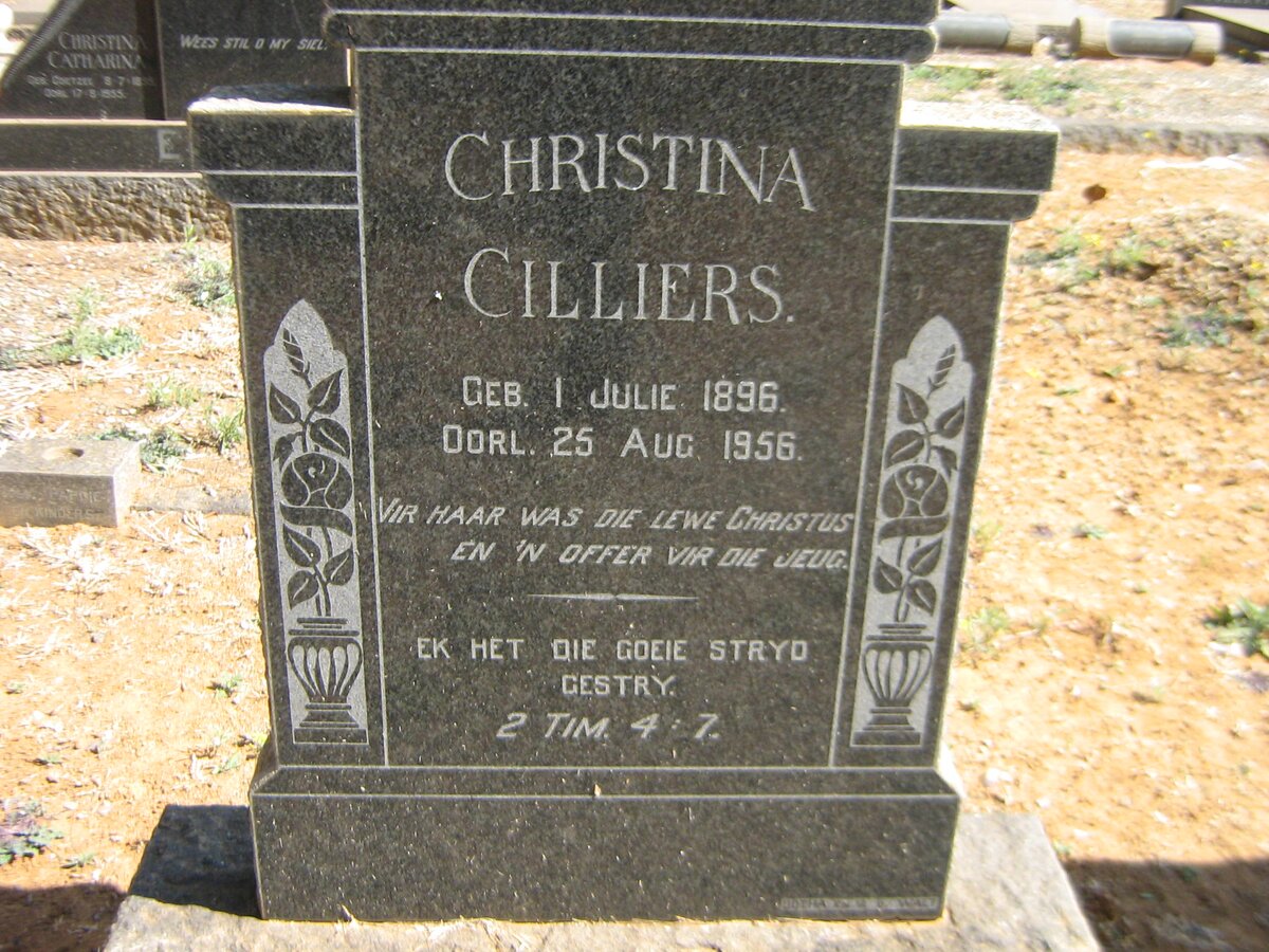 CILLIERS Christina 1896-1956
