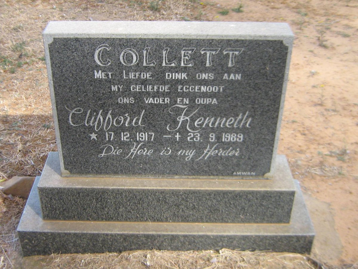 COLLETT Clifford Kenneth 1917-1989
