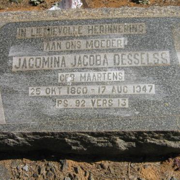 DESSELSS Jacomina Jacoba nee MAARTENS 1860-1947