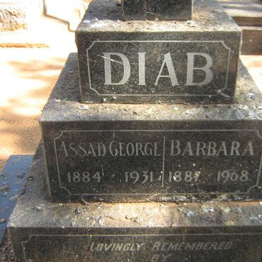 DIAB Assad George 1884-1931 &amp; Barbara 1887-1968