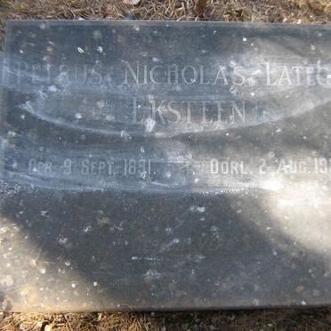 EKSTEEN Petrus Nicholas Lategan 1891-1969