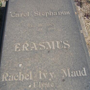 ERASMUS Carel Stephanus 1924-1999 &amp; Rachel Ivy Maud ULYATE