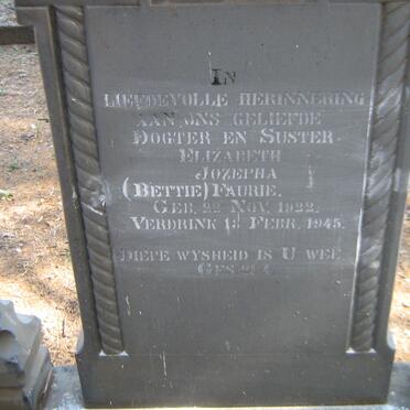 FAURIE Elizabeth Jozepha 1922-1945
