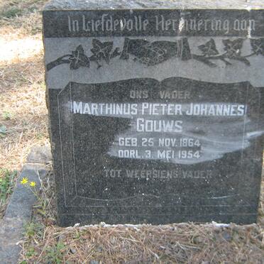 GOUWS Marthinus Pieter Johannes 1864-1954