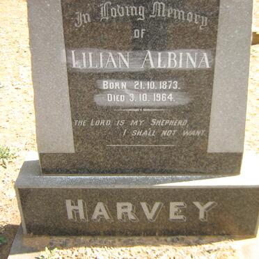 HARVEY Lilian Albina 1873-1964