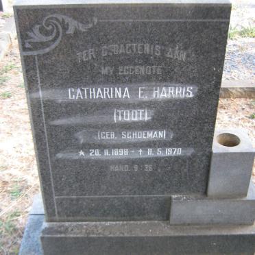HARRIS Catharina E. nee SCHOEMAN 1898-1970