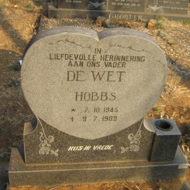 HOBBS De Wet 1945-1989