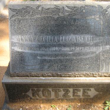 KOTZEE Anna Cecilia Elizabeth nee BOTHA 1884-1972