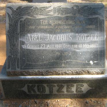KOTZEE Abel Jacobus 1881-1957
