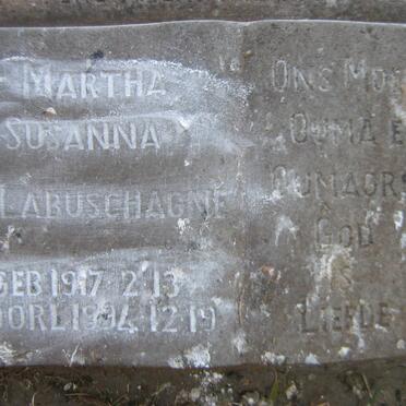 LABUSCHAGNE Martha Susanna 1917-1994