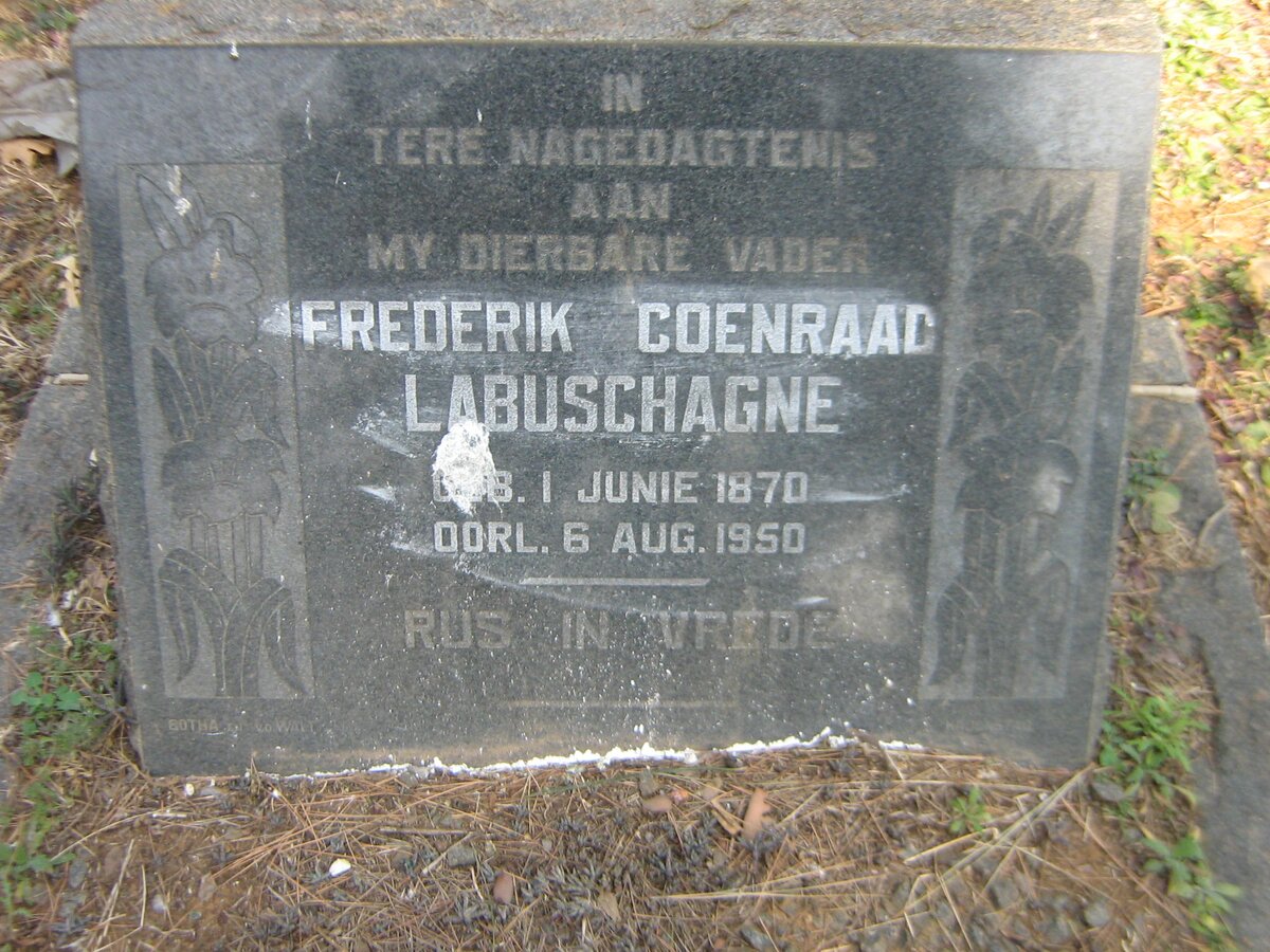 LABUSCHAGNE Frederik Coenraad 1870-1950