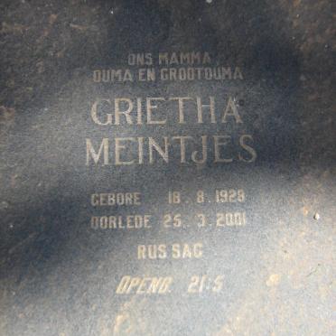 MEINTJES Grietha 1928-2001