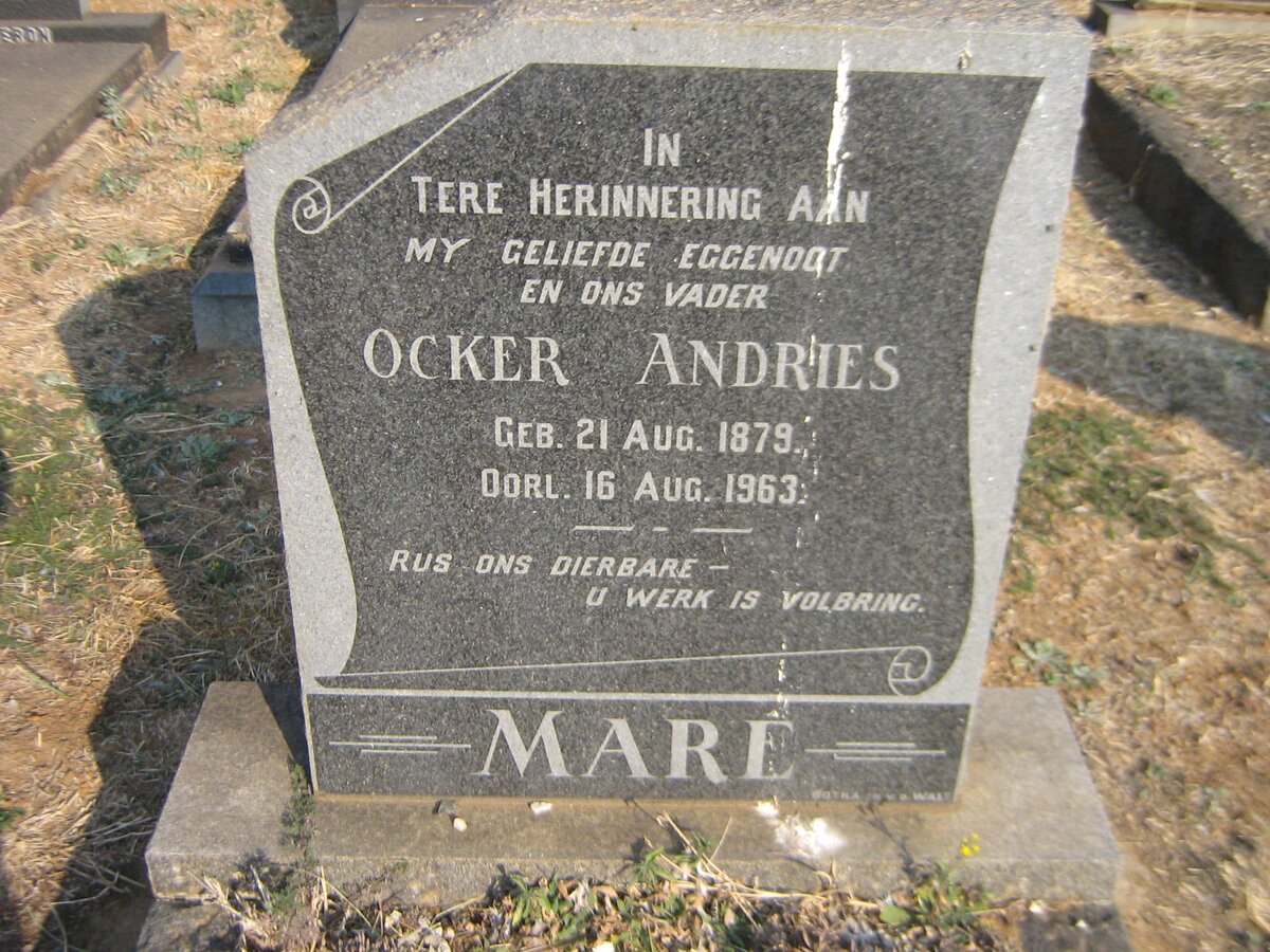 MARE Ocker Andries 1879-1963