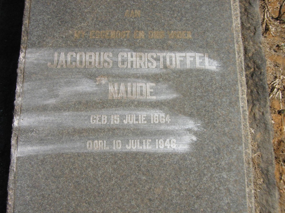 NAUDE Jacobus Christoffel 1864-1946