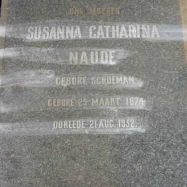 NAUDE Susanna Catharina nee SCHOEMAN 1874-1952