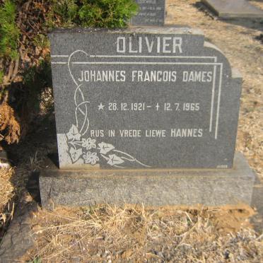OLIVIER Johannes Francois Dames 1921-1965
