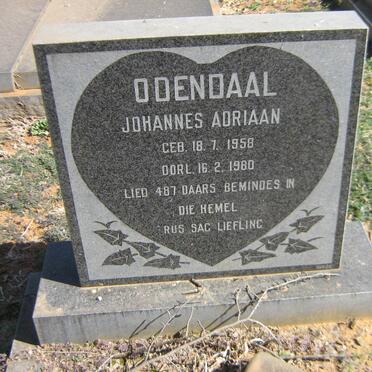 ODENDAAL Johannes Adriaan 1958-1980